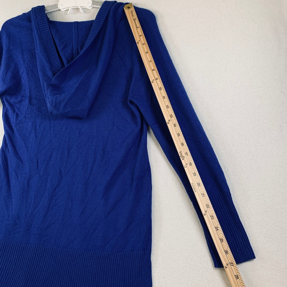 NWT New York &‎ Company Women's Pullover Hooded Knit Tunic Sweater Royal Blue S - Picture 12 of 12